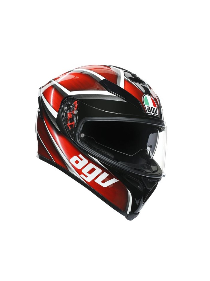 CASCO AGV K5 S MPLK TEMPEST BLACK/RED TALLA ML