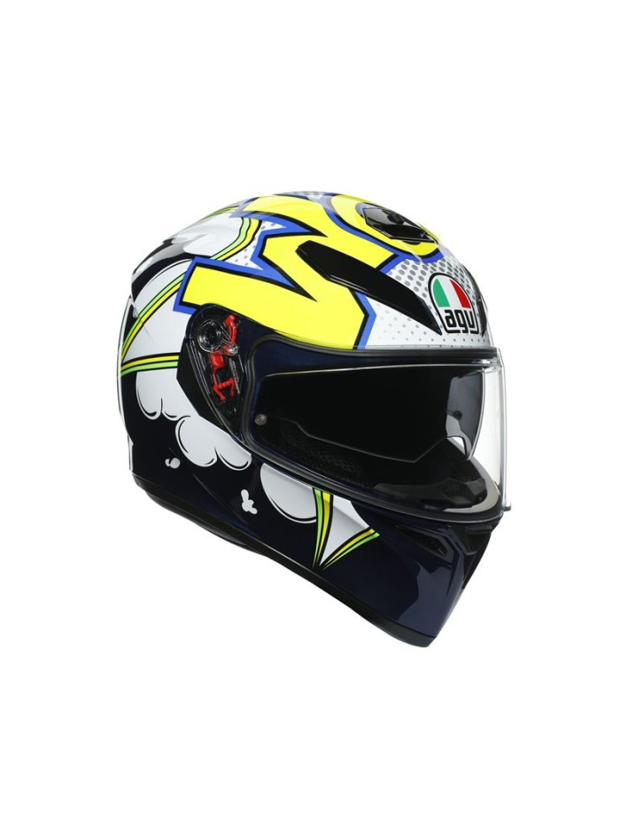 CASCO AGV K3 SV BUBBLE BLUE/WHITE/YELLOW FLUO TALLA MS